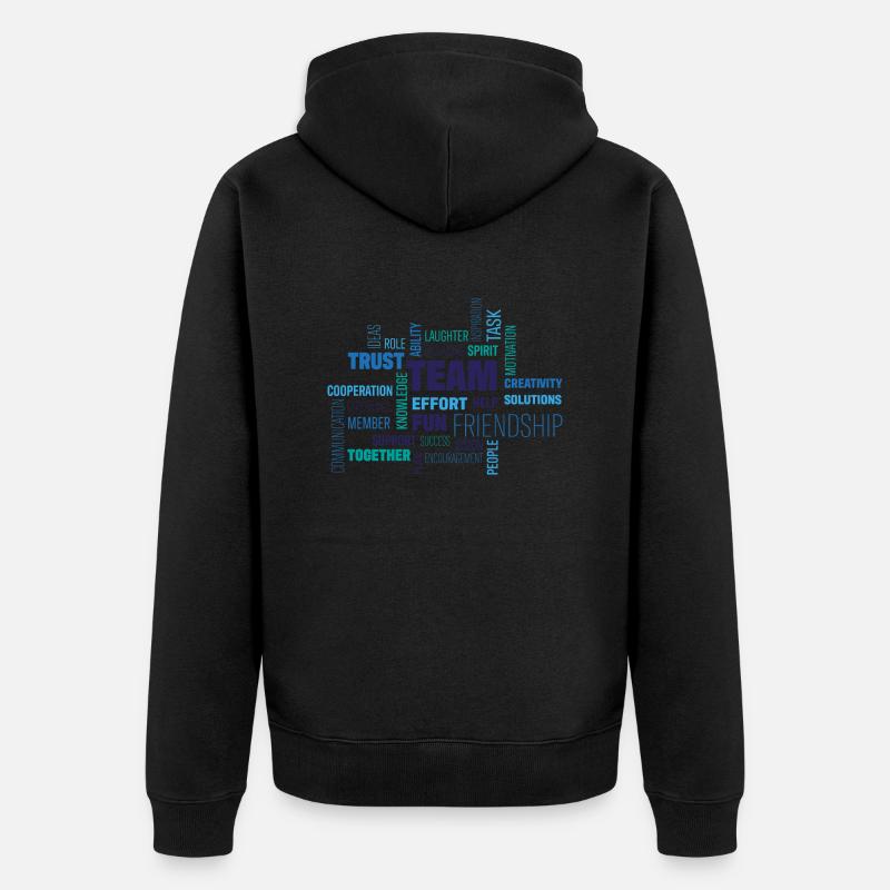 Équipe - Veste à capuche bio Premium Unisexe - noir
