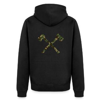Hache - Veste à capuche bio Premium Unisexe - noir - Dos - Nico (187cm)