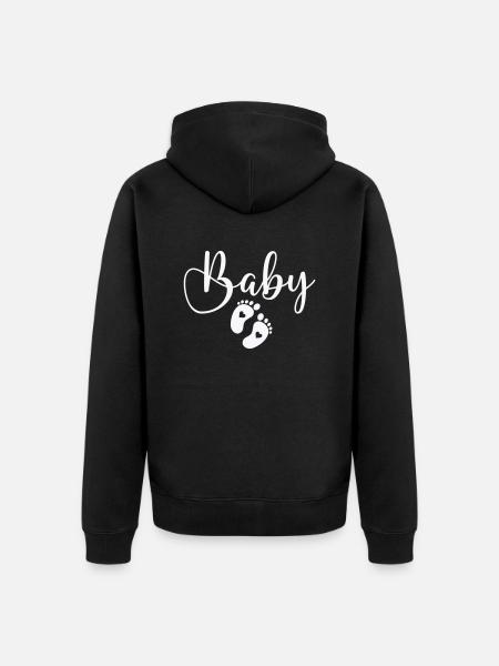 Bébé Pieds de bébé - Veste à capuche bio Premium Unisexe - noir