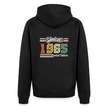 Cadeau D'anniversaire 1965 Génial Depuis 1965 vint - Veste à capuche bio Premium Unisexe - noir - Dos - Nico (187cm)