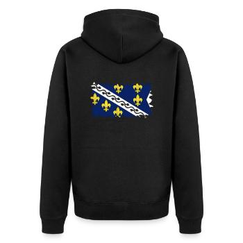 Bosnie-Herzégovine europe sarajavo drapeau mostar - Veste à capuche bio Premium Unisexe - noir - Dos - Nico (187cm)