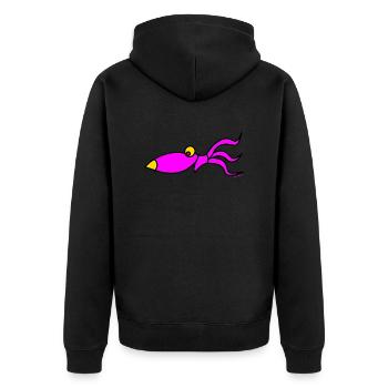 Chemises Squid - Veste à capuche bio Premium Unisexe - noir - Dos - Nico (187cm)