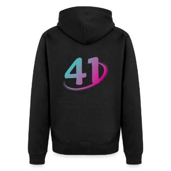 Numéro 41 multicolore - Veste à capuche bio Premium Unisexe - noir - Dos - Nico (187cm)