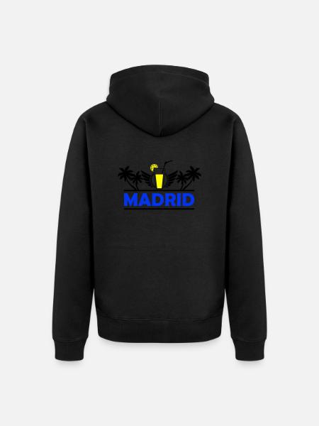 Madrid 2 - Unisex Premium Organic Zip Hoodie - black