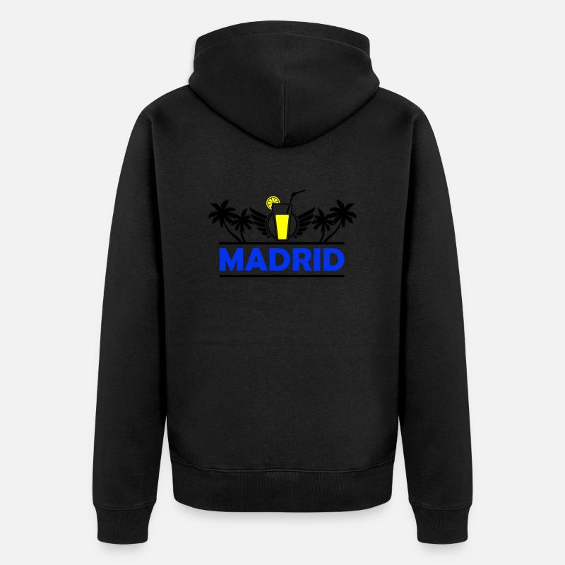 Madrid 2 - Veste à capuche bio Premium Unisexe - noir