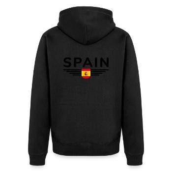 I Love Spain, Design T-Shirt Outfit - Unisex Premium Organic Zip Hoodie - black - Back - Nico (187cm)