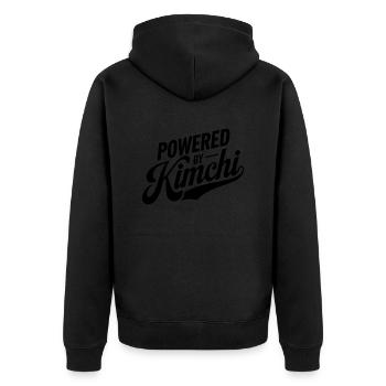 Kimchi – Spicy, healthy, unique - Unisex Premium Organic Zip Hoodie - black - Back - Nico (187cm)