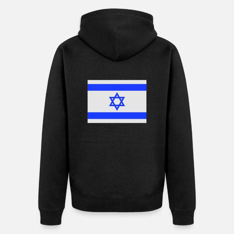 israele drapeau - Veste à capuche bio Premium Unisexe - noir