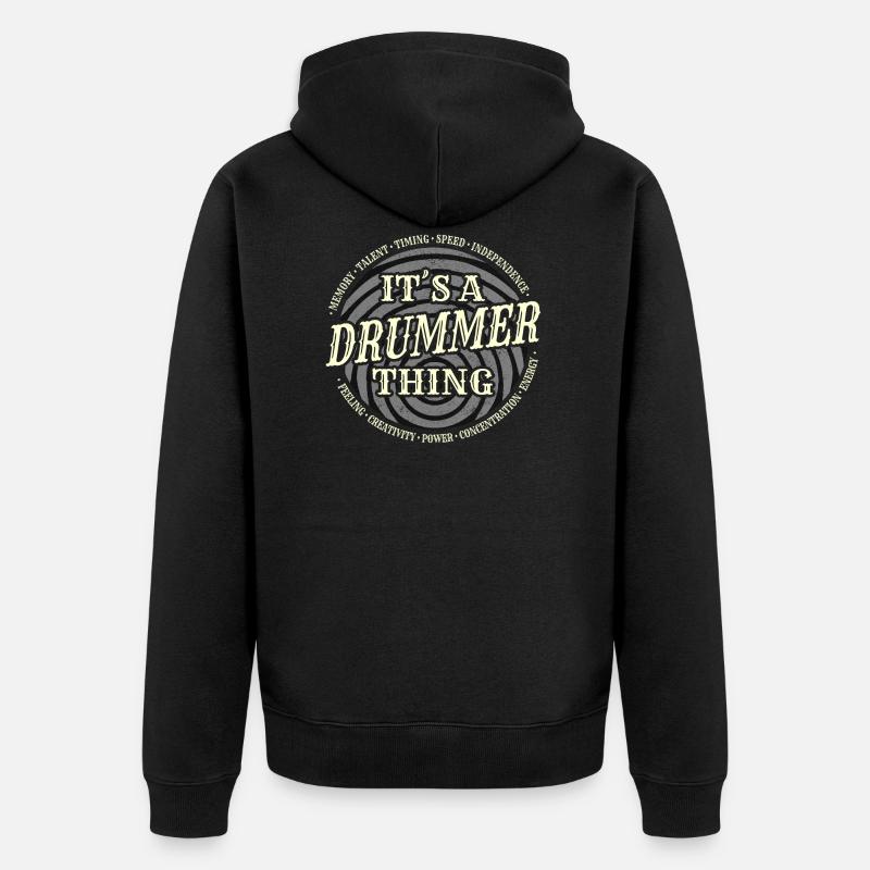Drummer - Drummer Thing - Veste à capuche bio Premium Unisexe - noir