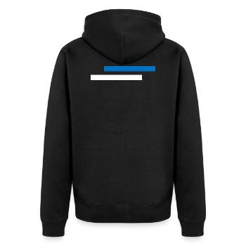 Moved bars - Unisex Premium Organic Zip Hoodie - black - Back - Nico (187cm)