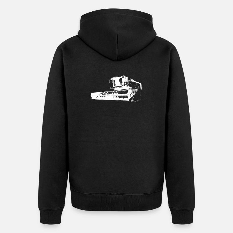 Moissonneuses-batteuses Maïs - Veste à capuche bio Premium Unisexe - noir
