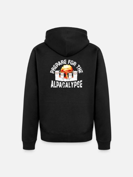 Préparez-vous à l'Alpacalypse - Veste à capuche bio Premium Unisexe - noir