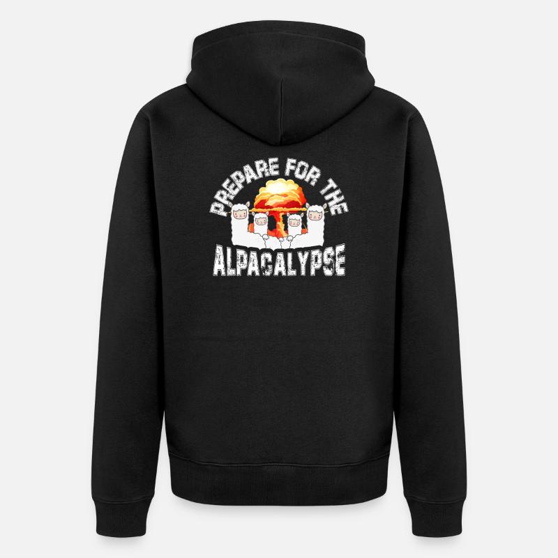 Préparez-vous à l'Alpacalypse - Veste à capuche bio Premium Unisexe - noir