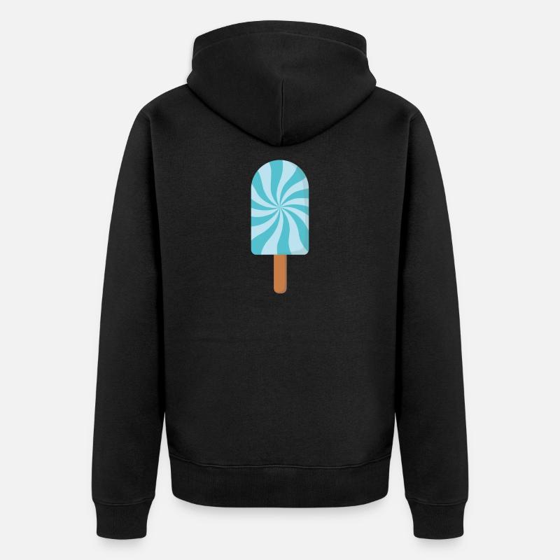 Eis Sommer - Unisex Premium Bio Zip Hoodie - Schwarz
