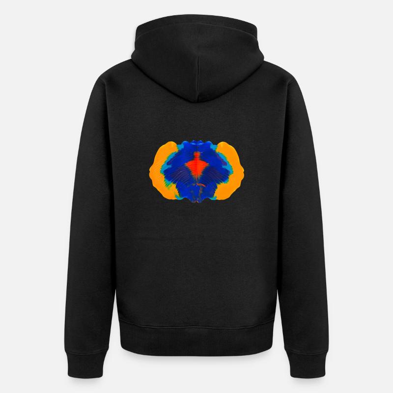 Inkblot Rorschach esprit créativité - Veste à capuche bio Premium Unisexe - noir
