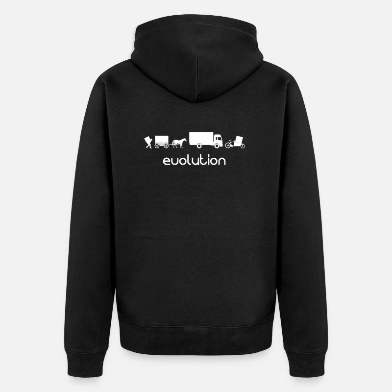 Évolution du transport de la roue de chargement - Veste à capuche bio Premium Unisexe - noir