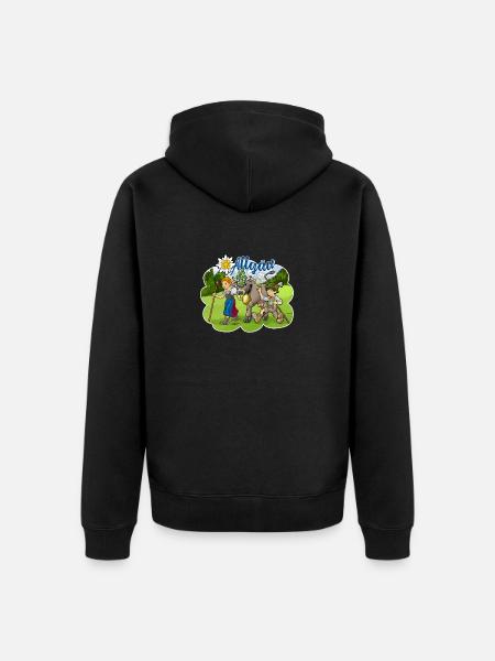 Allgäu - Unisex Premium Bio Zip Hoodie - Schwarz