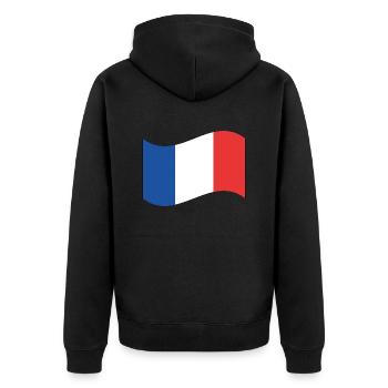 drapeau France cadeau - Veste à capuche bio Premium Unisexe - noir - Dos - Nico (187cm)
