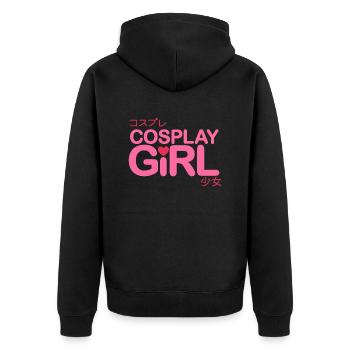 cosplay fille - Veste à capuche bio Premium Unisexe - noir - Dos - Nico (187cm)
