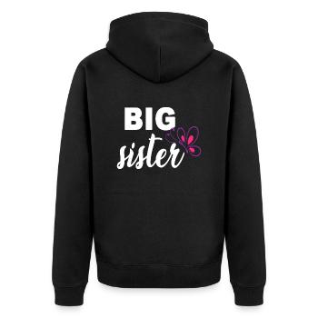 big sister - Veste à capuche bio Premium Unisexe - noir - Dos - Nico (187cm)