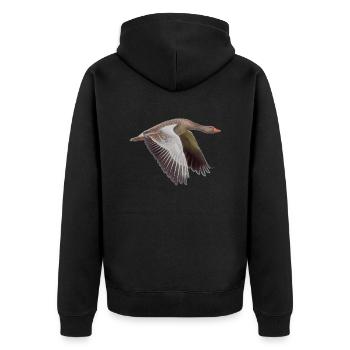 Oie - Veste à capuche bio Premium Unisexe - noir - Dos - Nico (187cm)