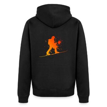 Ski Tour Ski Hommes Ski De Randonnée Femmes Ski Tour - Veste à capuche bio Premium Unisexe - noir - Dos - Nico (187cm)