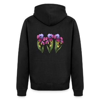 Fleur - Veste à capuche bio Premium Unisexe - noir - Dos - Nico (187cm)