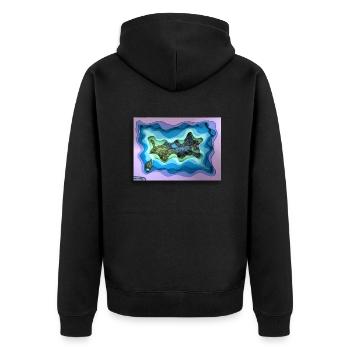 Pays des merveilles - Veste à capuche bio Premium Unisexe - noir - Dos - Nico (187cm)