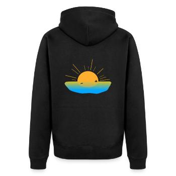 Lever du soleil - Veste à capuche bio Premium Unisexe - noir - Dos - Nico (187cm)