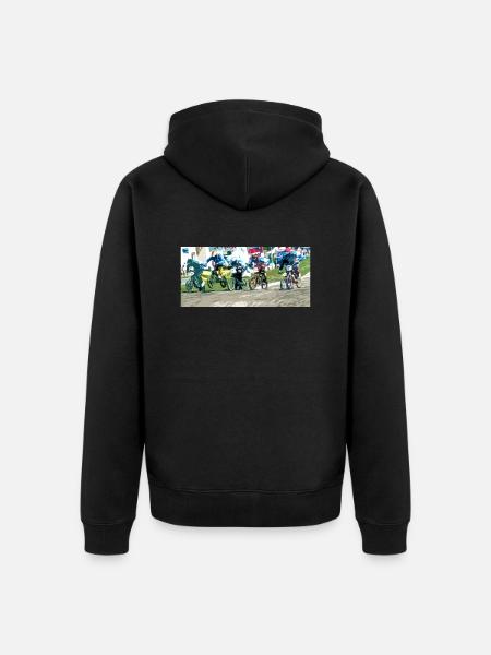 BMX Race - Unisex Premium Organic Zip Hoodie - black