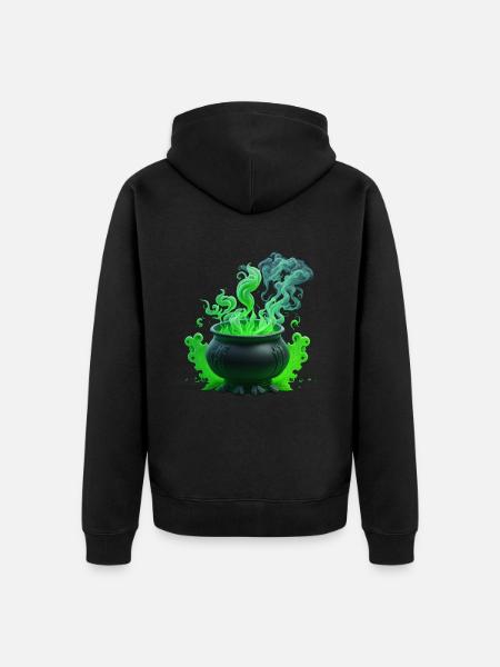 Witch's Cauldron Halloween - Unisex Premium Organic Zip Hoodie - black