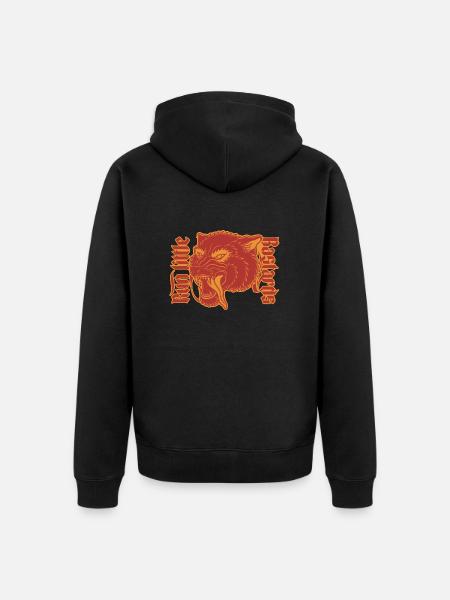Run little Bastards Wolf Illustration - Unisex Premium Organic Zip Hoodie - black