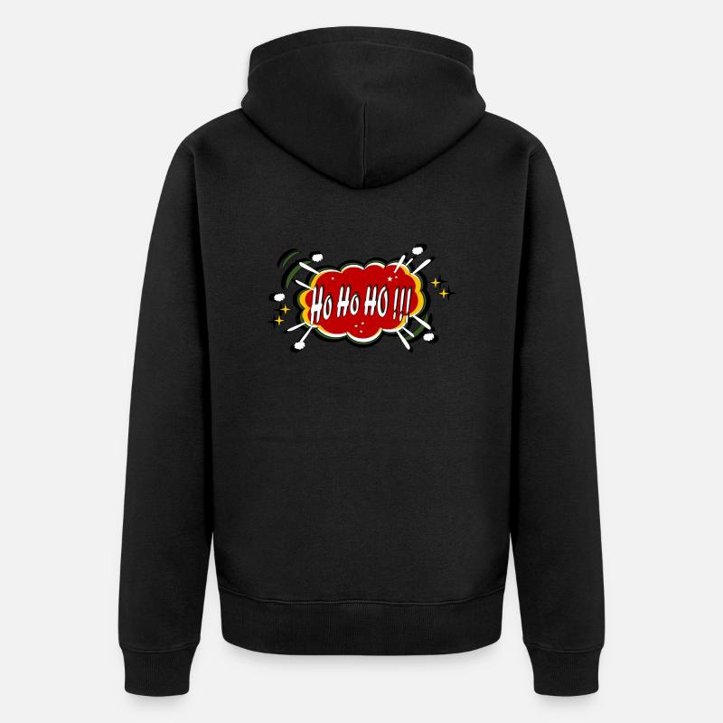 Ho Ho Ho Noël - Veste à capuche bio Premium Unisexe - noir