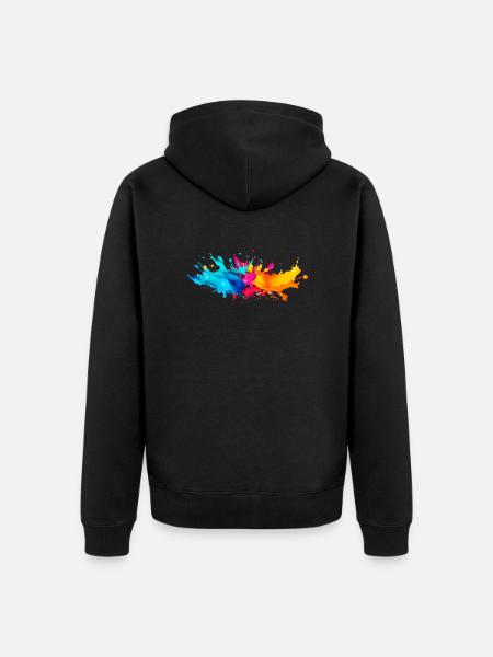 Explosion de Peinture - Veste à capuche bio Premium Unisexe - noir