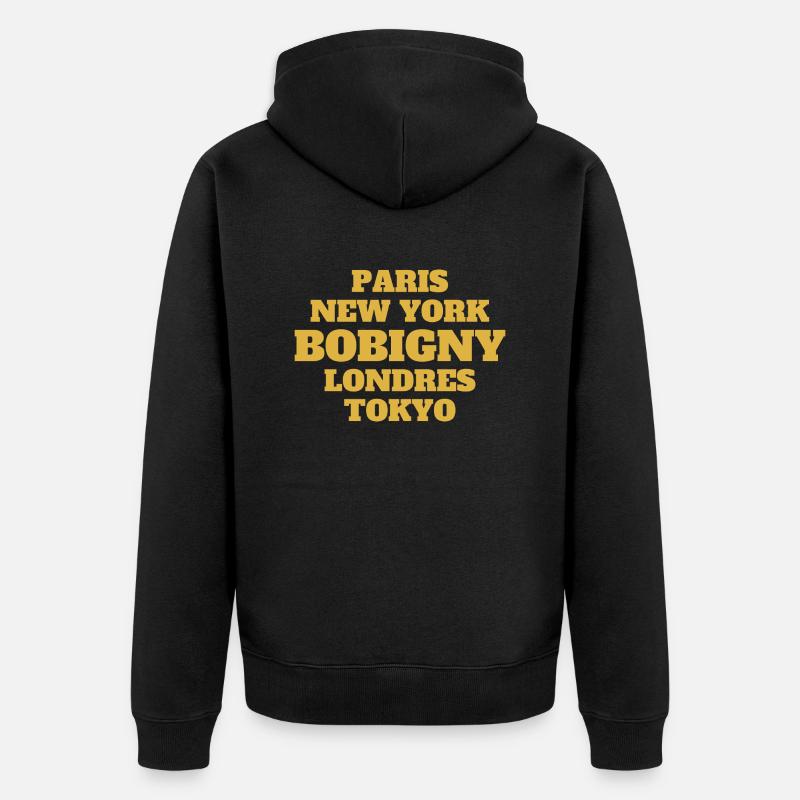Bobigny - Unique streets, unique style. - Veste à capuche bio Premium Unisexe - noir