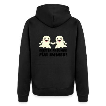 fantômes amis pour toujours - Veste à capuche bio Premium Unisexe - noir - Dos - Nico (187cm)