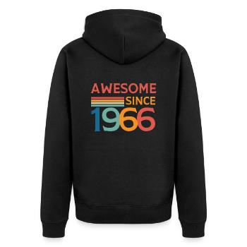 Awesome since 1966 - Veste à capuche bio Premium Unisexe - noir - Dos - Nico (187cm)