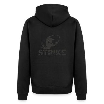 FISHERMAN - Unisex Premium Organic Zip Hoodie - black - Back - Nico (187cm)