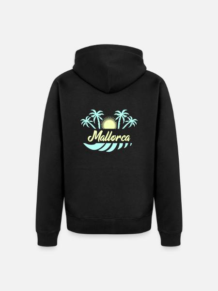 Mallorca 02 - Unisex Premium Organic Zip Hoodie - black