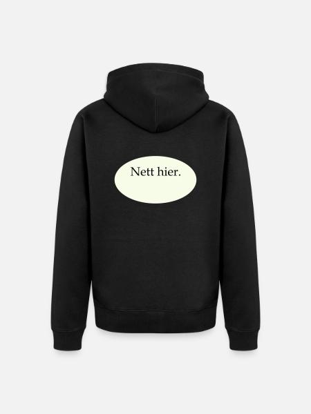 Nice Here Blank Template - Unisex Premium Organic Zip Hoodie - black
