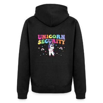 Costume de sécurité de licorne pour protéger maman sœur - Veste à capuche bio Premium Unisexe - noir - Dos - Nico (187cm)