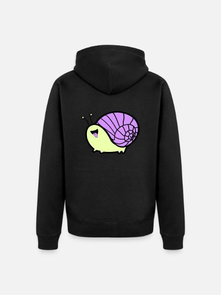 Snail Comic - Unisex Premium Organic Zip Hoodie - black