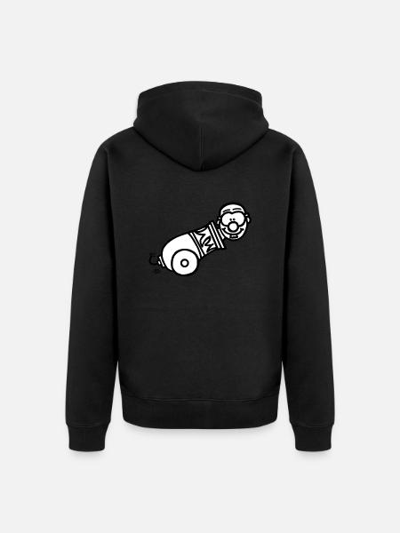 Die Kanone - Unisex Premium Bio Zip Hoodie - Schwarz