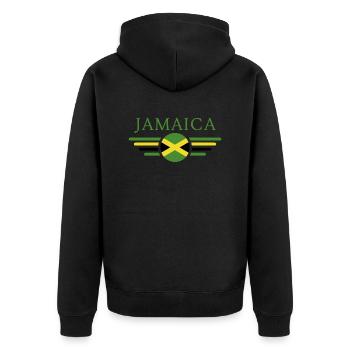 J’aime la Jamaïque, Style Design T-Shirt - Veste à capuche bio Premium Unisexe - noir - Dos - Nico (187cm)