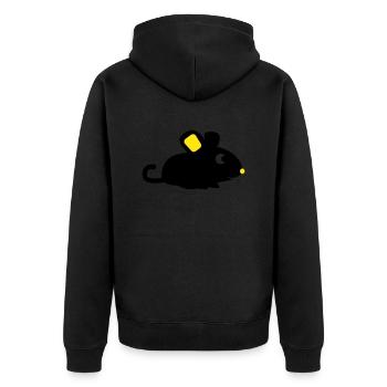 Cute Mouse - Unisex Premium Organic Zip Hoodie - black - Back - Nico (187cm)