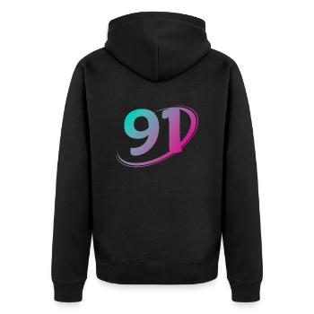 Numéro 91 multicolore - Veste à capuche bio Premium Unisexe - noir - Dos - Nico (187cm)