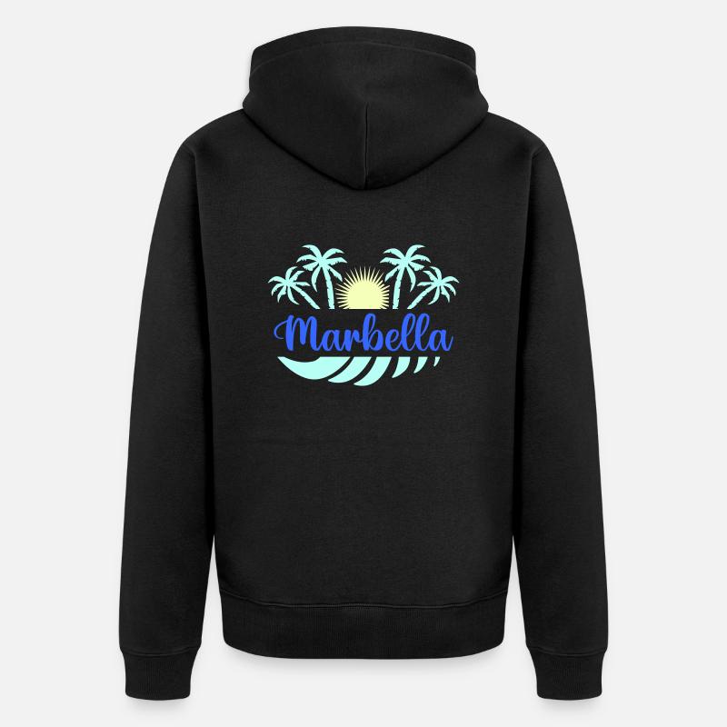 Marbella - Veste à capuche bio Premium Unisexe - noir
