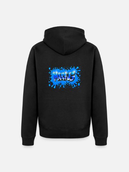 MARIUS GRAFFITI NAME PRINTABLE - Veste à capuche bio Premium Unisexe - noir