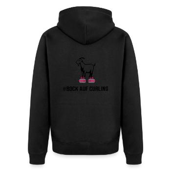 Curling, Curling, Curling, Curlingsport, Curlingsport - Unisex Premium Organic Zip Hoodie - black - Back - Nico (187cm)
