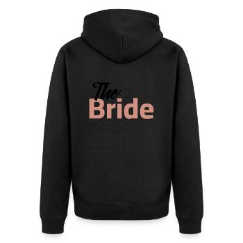 The Bride - Unisex Premium Organic Zip Hoodie - black - Back - Nico (187cm)